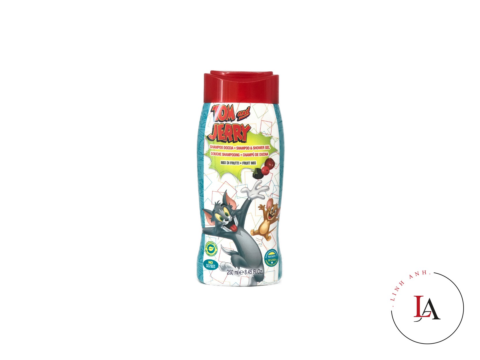 Gel tắm gội trẻ em Sodico Tom & Jerry hương trái cây 250ml